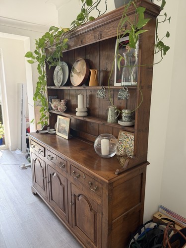 Solid oak welsh dresser large - dresser,