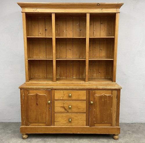 Victorian pine welsh dresser - welsh,