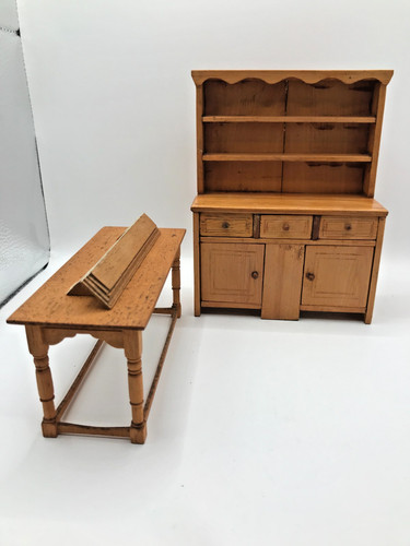 Dolls house miniature - miniature, pine
