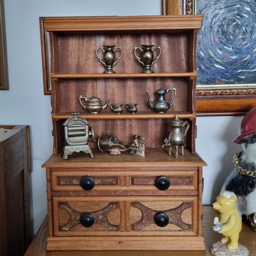 Miniature wooden welsh dresser - miniature,