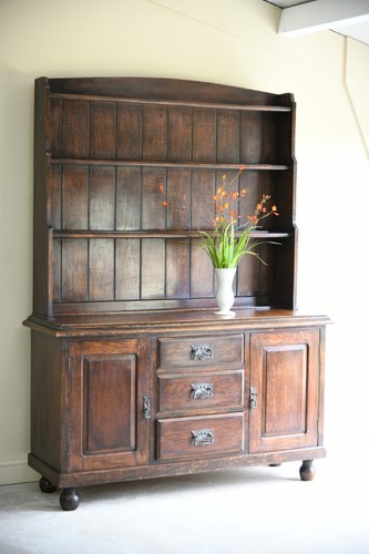 Antique oak welsh dresser - oak,