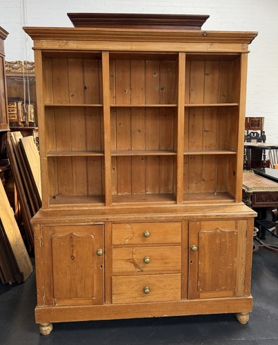 Victorian pine welsh dresser - victorian,