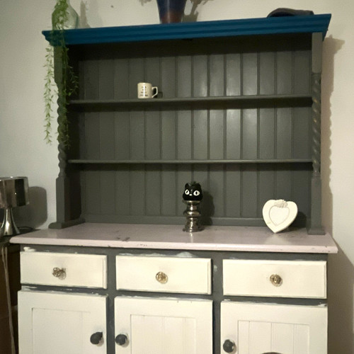 Painted wooden welsh dresser - painted,