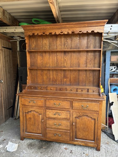 Solid oak welsh dresser - solid,